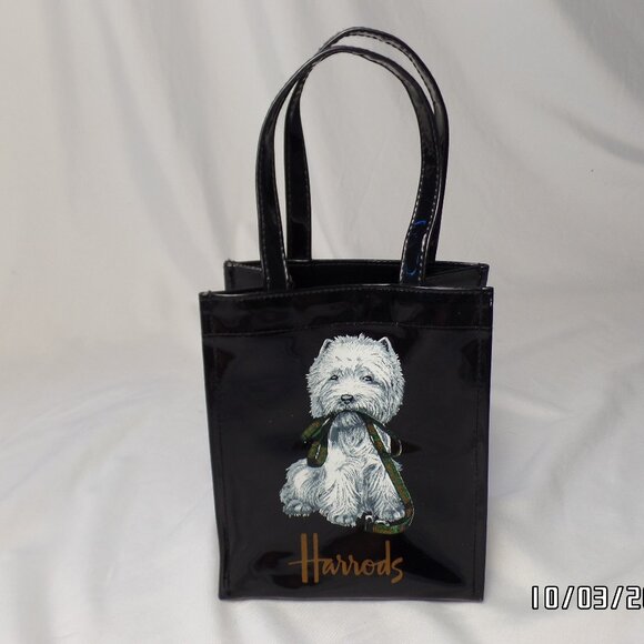 Harrods Scottie Mini Vinyl Tote - Picture 1 of 10
